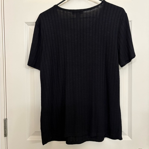 Vintage America Black Short Sleeve Ribbed Tee - Picture 4 of 4